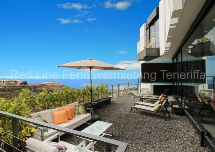 Luxus Ferienhaus Adeje Luxus Ferienvilla für 6 Personen mit Meerblick und beheiztem Pool bei Adeje