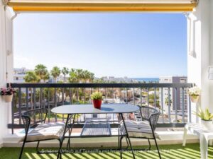 Meerblick Ferienwohnung mit Pool und Meerblick, zentral gelegen in Playa de las Américas – nur wenige Schritte vom Strand