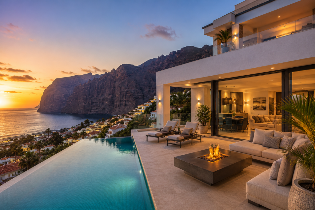 KI generiertes Bild von einem Luxus Ferienhaus in Los Gigantes